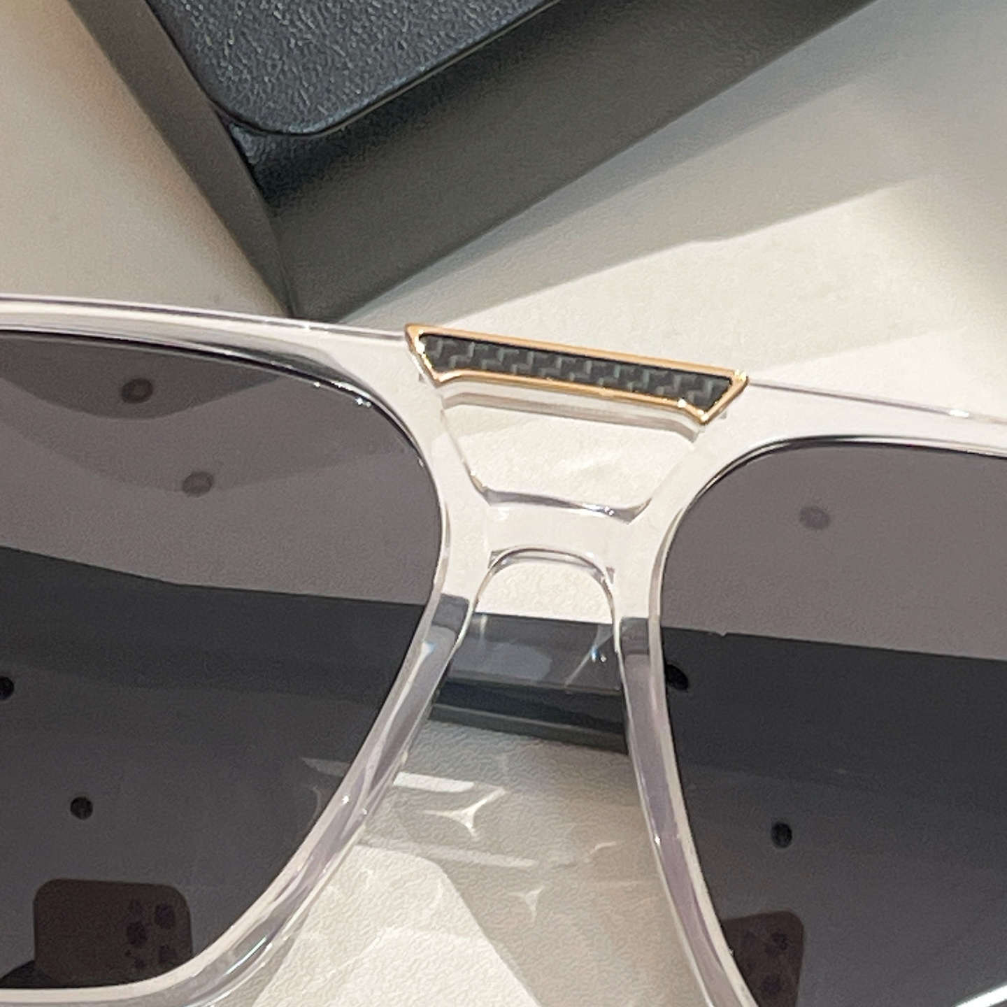 BOSS 1766 Transparent Gray Sunglasses, Square Frame, Grey Lens, 59mm 6 i1755948619546 9163 0 5