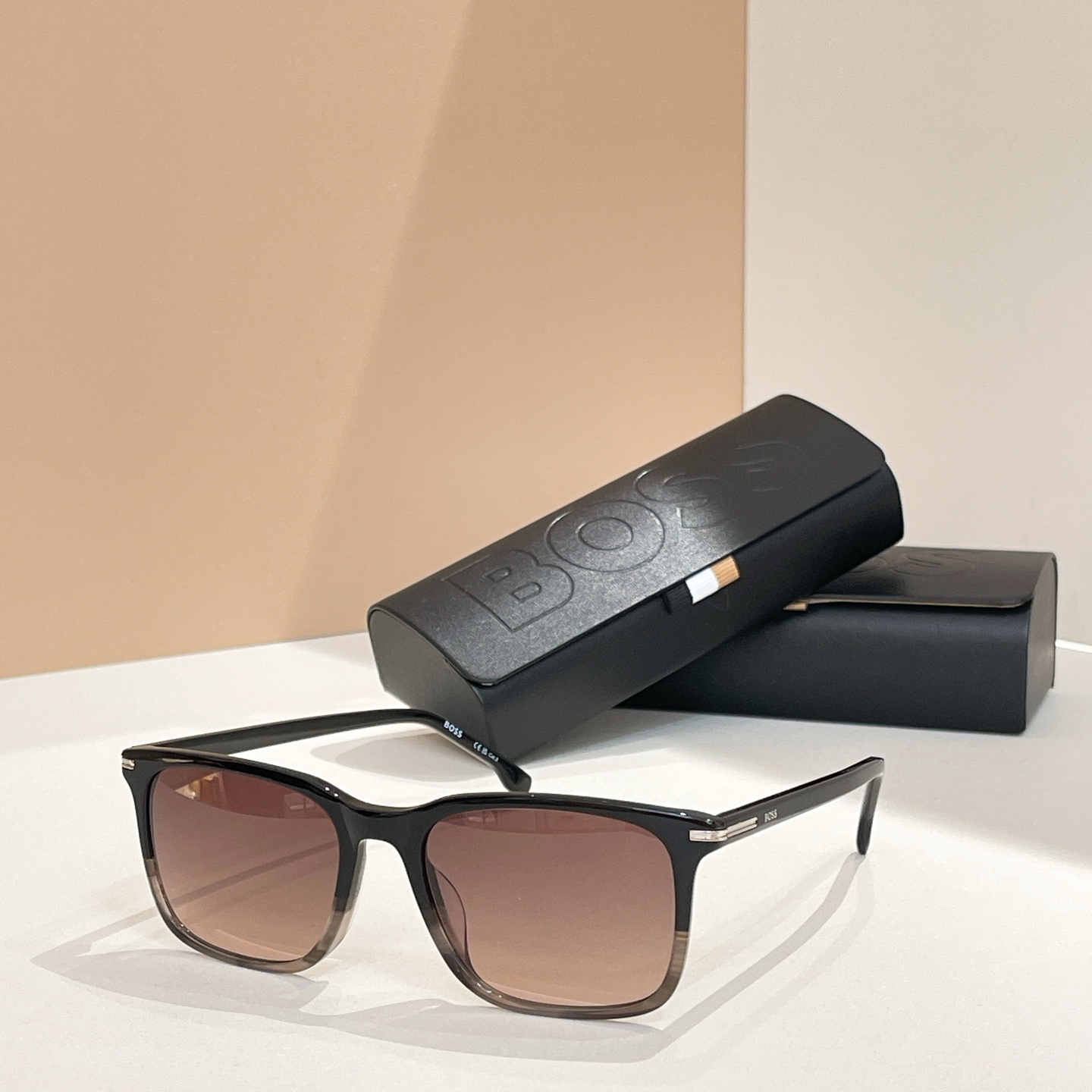 BOSS 1749 Rectangular Black Sunglasses | 145mm Frame - Stylish and Protective 3 i1755948645607 605 0 1