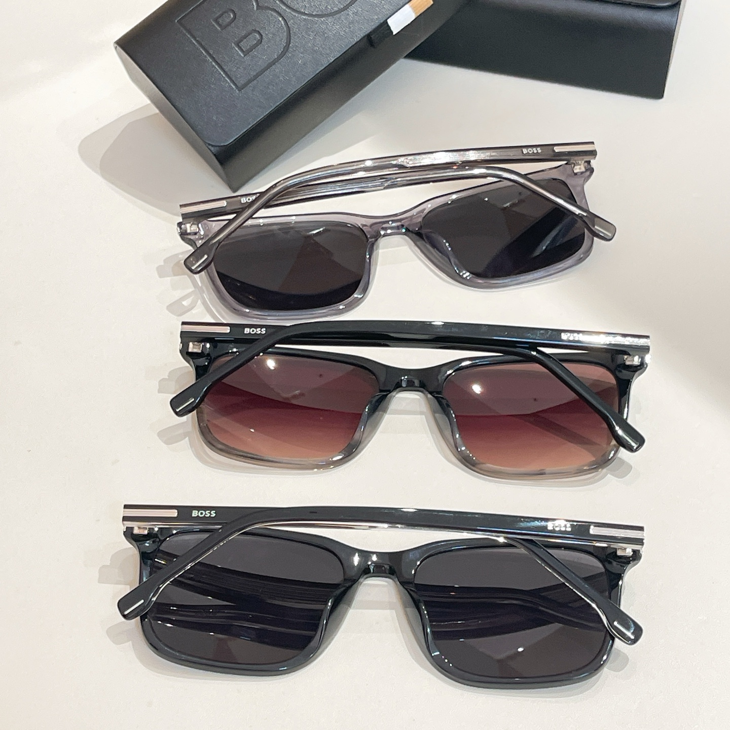 BOSS 1749 Rectangular Black Sunglasses | 145mm Frame - Stylish and Protective 10 i1755948645609 5032 0 8