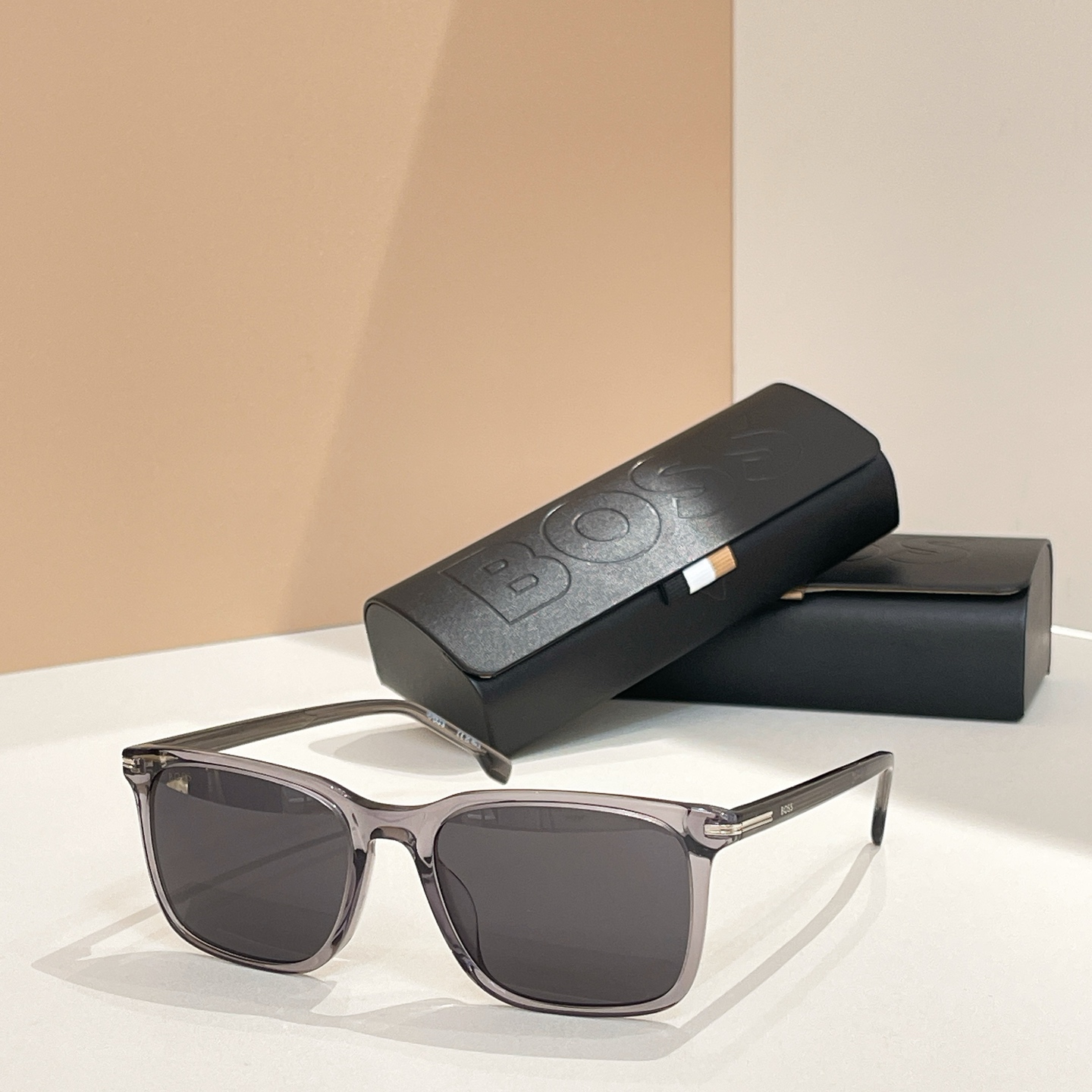 BOSS 1749 Rectangular Black Sunglasses | 145mm Frame - Stylish and Protective 4 i1755948645612 3972 0 2