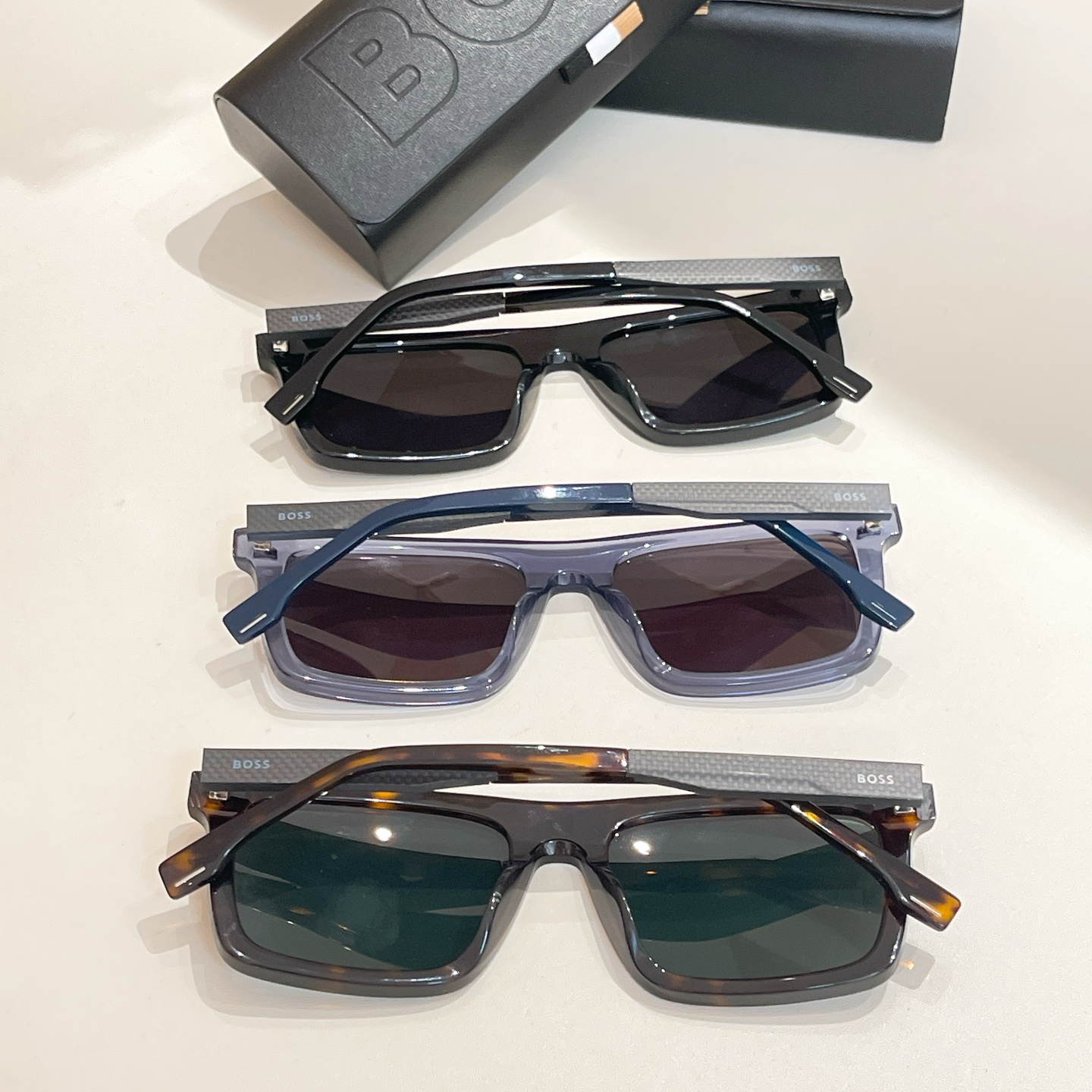 BOSS 1765 Tortoise Square Sunglasses | 55mm Lens Size 9 i1755948673029 5066 0 8