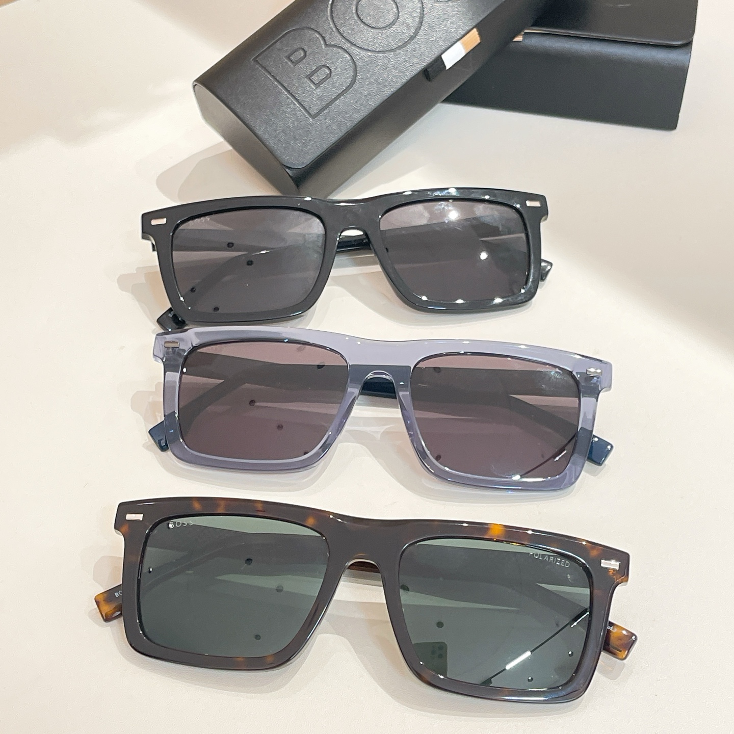 BOSS 1765 Tortoise Square Sunglasses | 55mm Lens Size 8 i1755948673038 2030 0 7