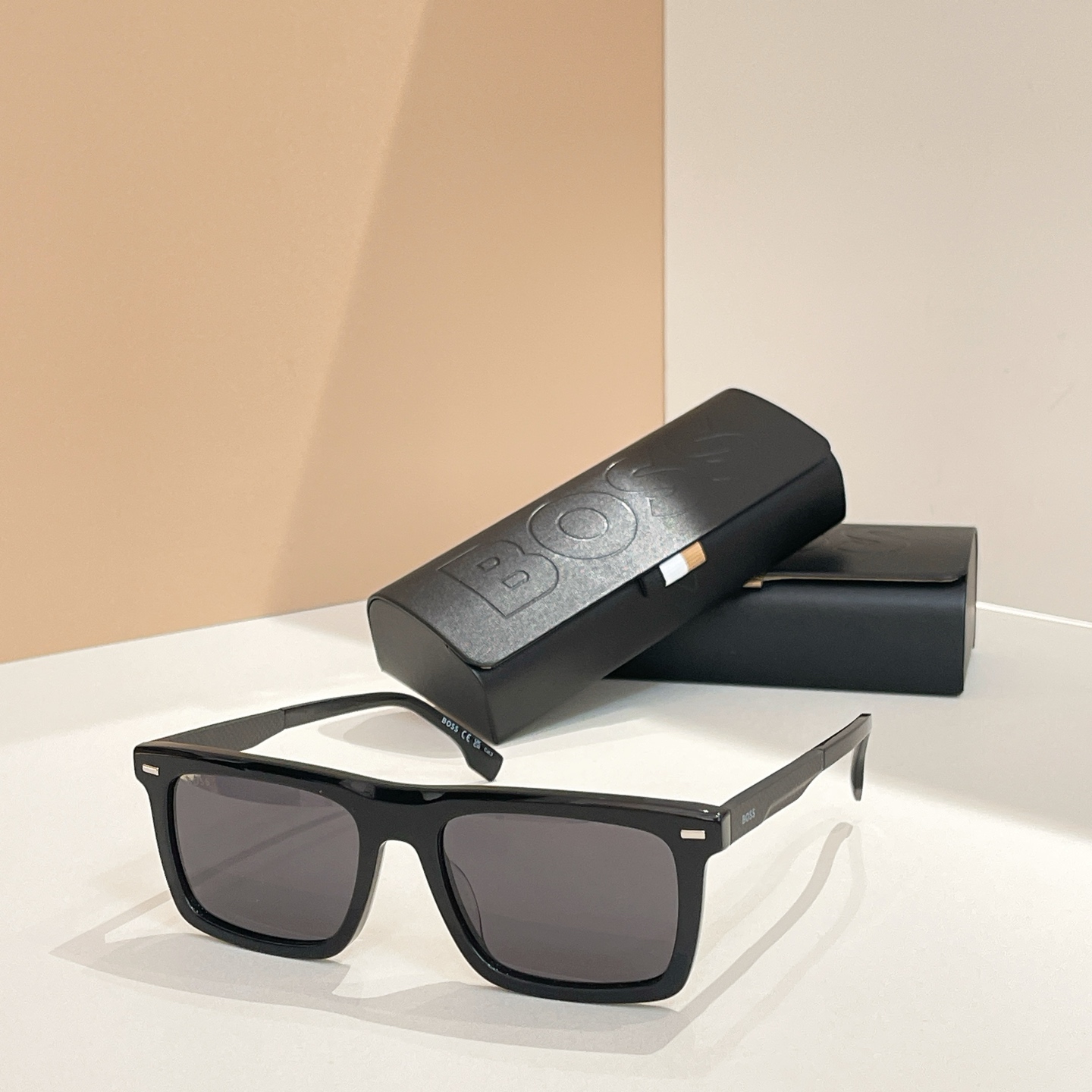 BOSS 1765 Tortoise Square Sunglasses | 55mm Lens Size 2 i1755948674468 7493 0 1
