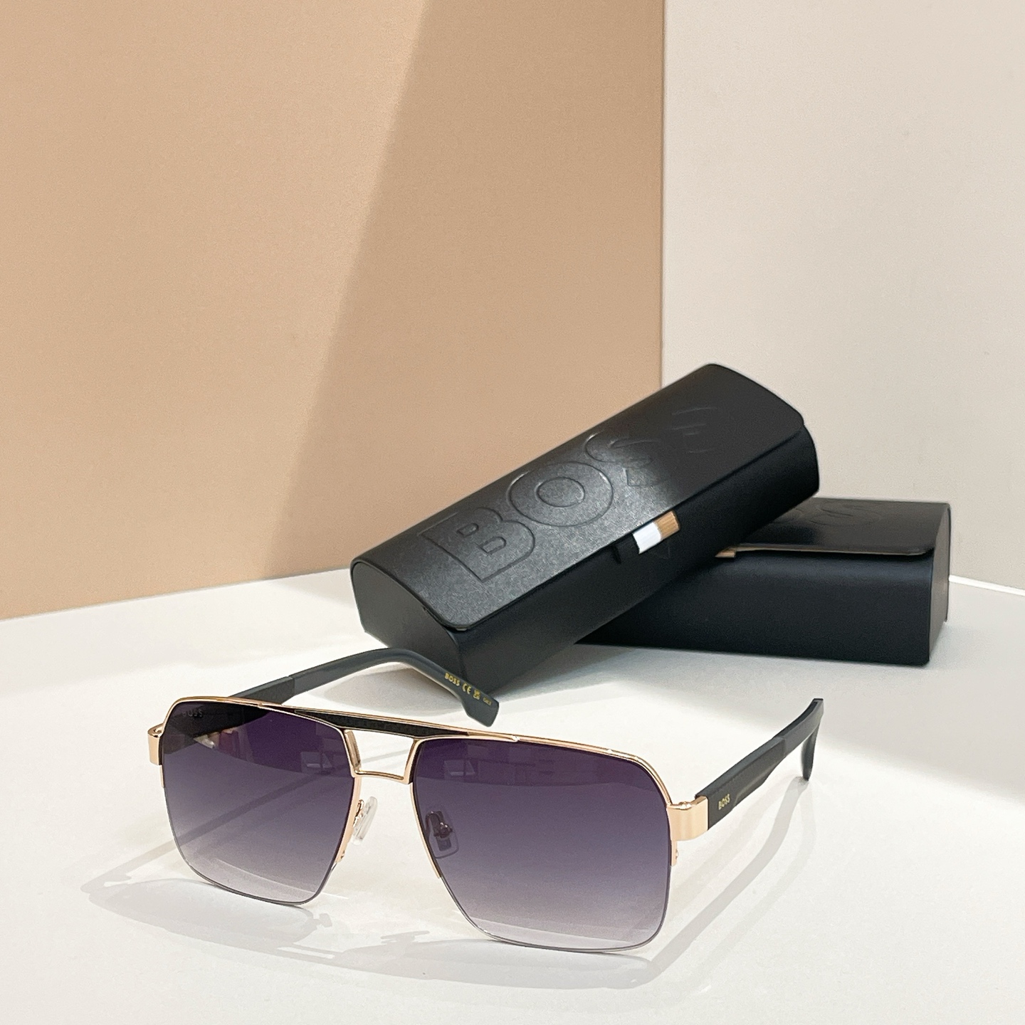 BOSS 1767 Aviator Sunglasses with Gold Frame and Gradient Purple Lenses 14 i1755948729217 6189 0 0