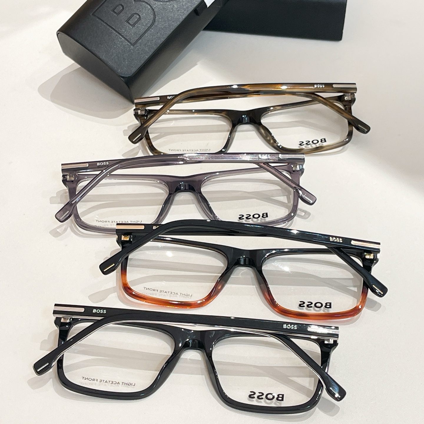 BOSS 1754 Black Rectangular Eyeglasses Frame, 145mm - Stylish & Comfortable 10 i1755948867091 5425 0 8
