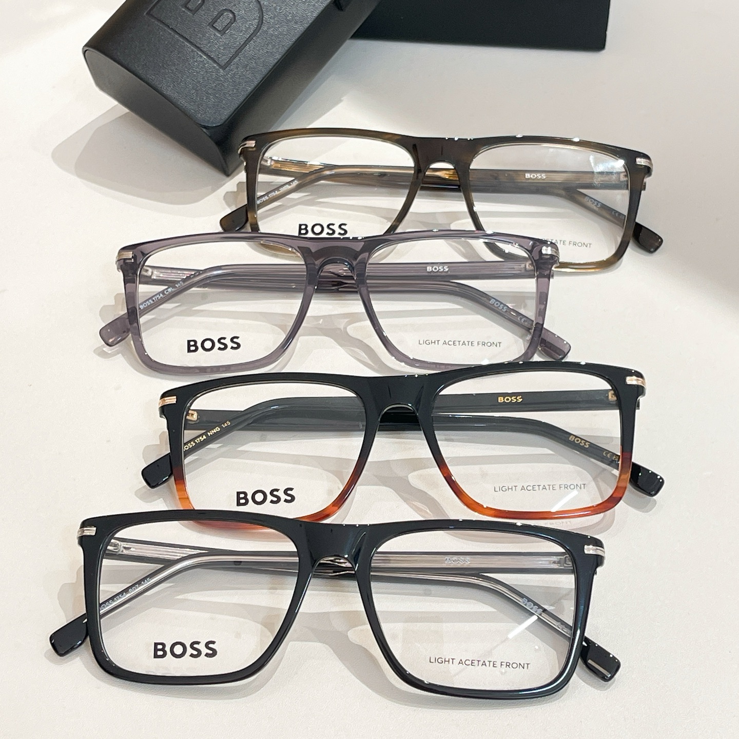 BOSS 1754 Black Rectangular Eyeglasses Frame, 145mm - Stylish & Comfortable 9 i1755948867128 6805 0 7