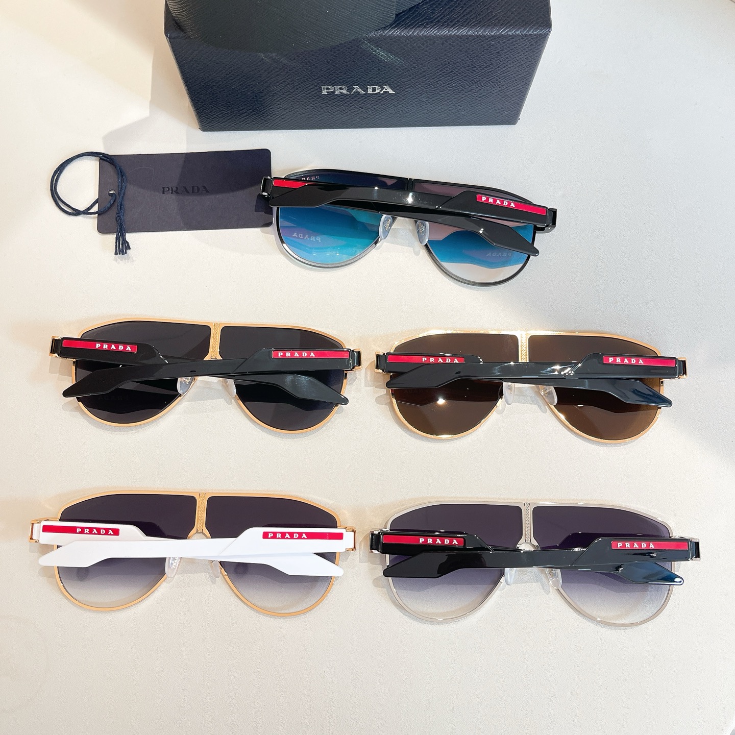 Prada PV 169VS Aviator Sunglasses Silver Frame Gray Gradient Lens 64mm 10 i1756007756935 2775 0 8