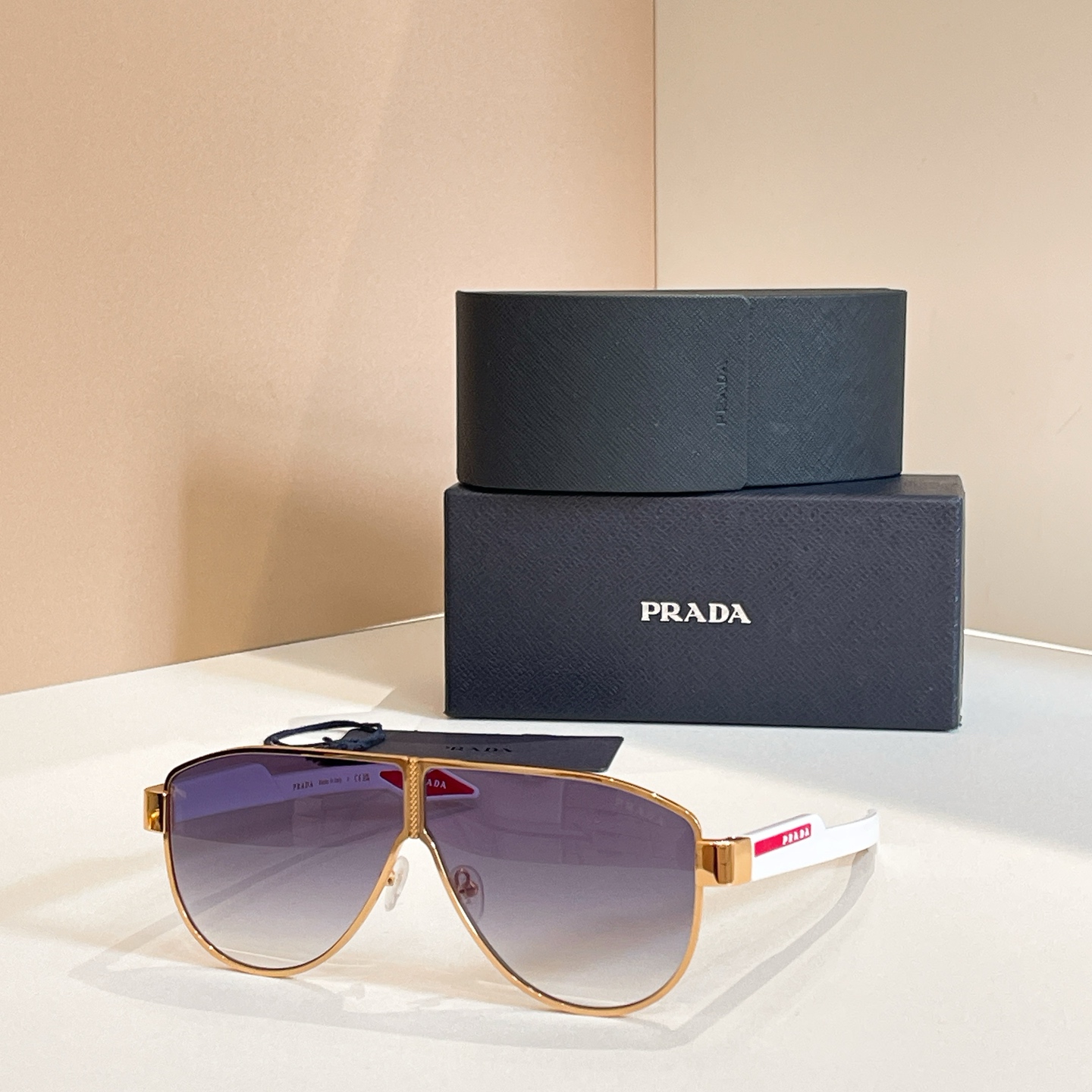 Prada PV 169VS Aviator Sunglasses Silver Frame Gray Gradient Lens 64mm 5 i1756007759724 6891 0 3