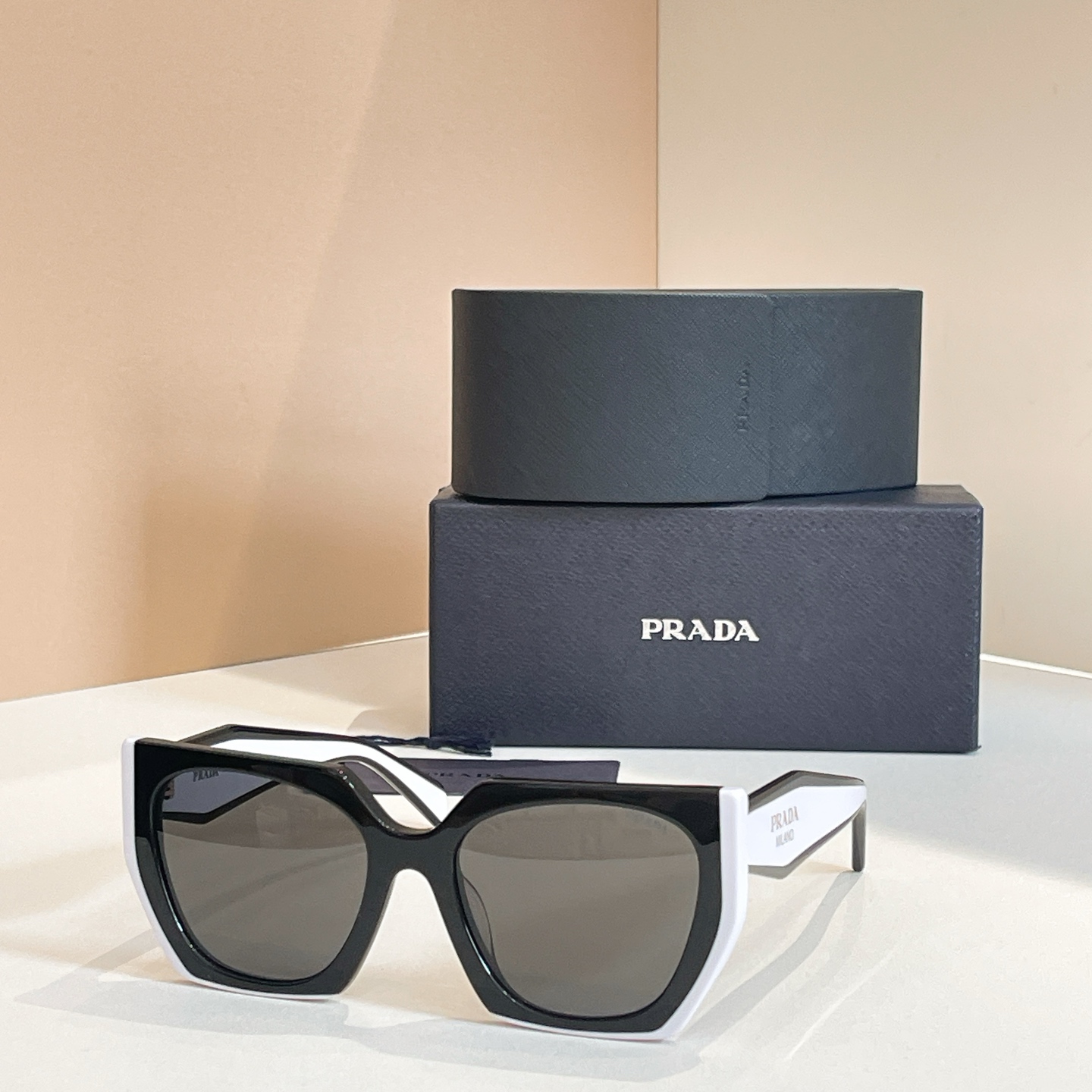 Prada SPR15W Black & White Sunglasses | Stylish Designer Eyewear 1 i1756009726055 1064 0 0