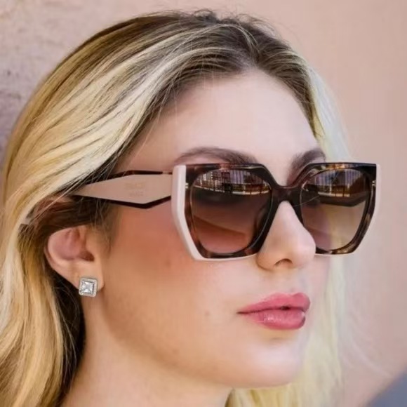 Prada SPR15W Designer Sunglasses | Square Frame with Gradient Brown Lenses 8 i1756009747453 1372 0 7