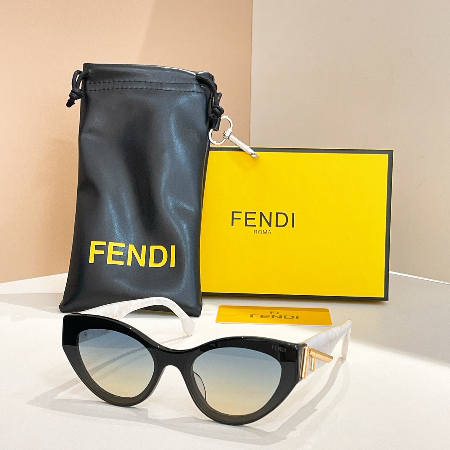 Fendi FE0A055V Cat-Eye Sunglasses, Brown Frame, Stylish Shades, 63mm Lens 4 i1756032552793 7687 0 2