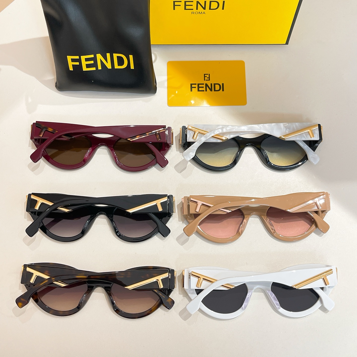 Fendi FE0A055V Cat-Eye Sunglasses, Brown Frame, Stylish Shades, 63mm Lens 10 i1756032557109 7767 0 8