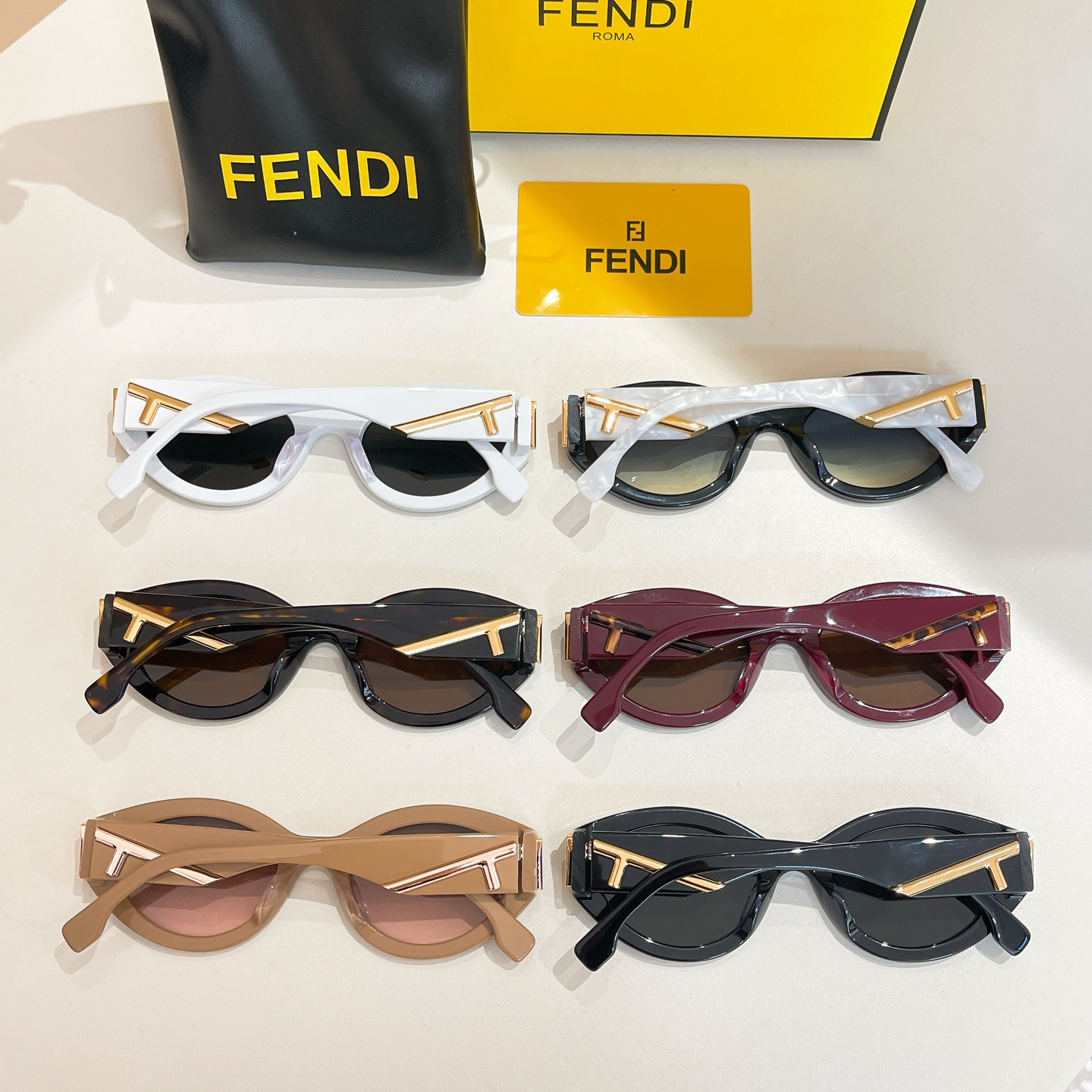 Fendi FE0A056V Black Oval Sunglasses - 63mm Lens, Stylish and Protective 10 i1756032604234 1155 0 8