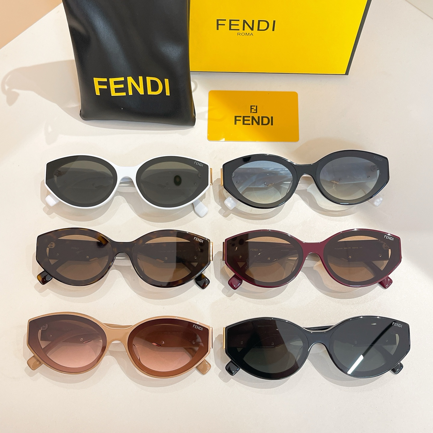 Fendi FE0A056V Black Oval Sunglasses - 63mm Lens, Stylish and Protective 9 i1756032612884 4821 0 7
