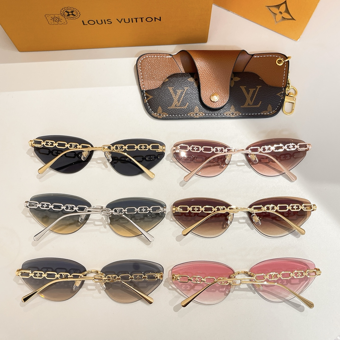 Louis Vuitton Z3015U Cat Eye Sunglasses, Blue Gradient Lens, Silver Frame 10 i1756032887259 5564 0 8