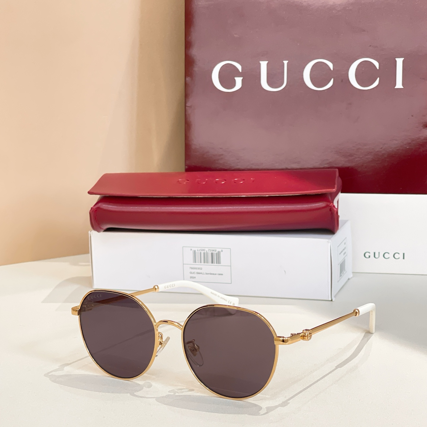 Gucci Round Metal Sunglasses GG1145O - Gold Frame with Grey Lenses 2 i1756100138343 842 0 0