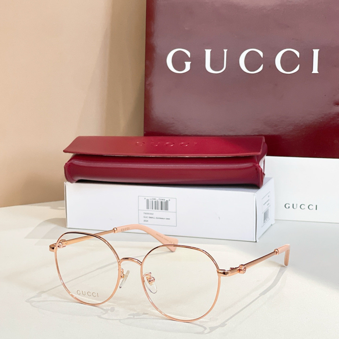 Gucci 1145O Rose Gold Round Optical Frames, 54mm Lens 1 i1756100163029 8200 0 0