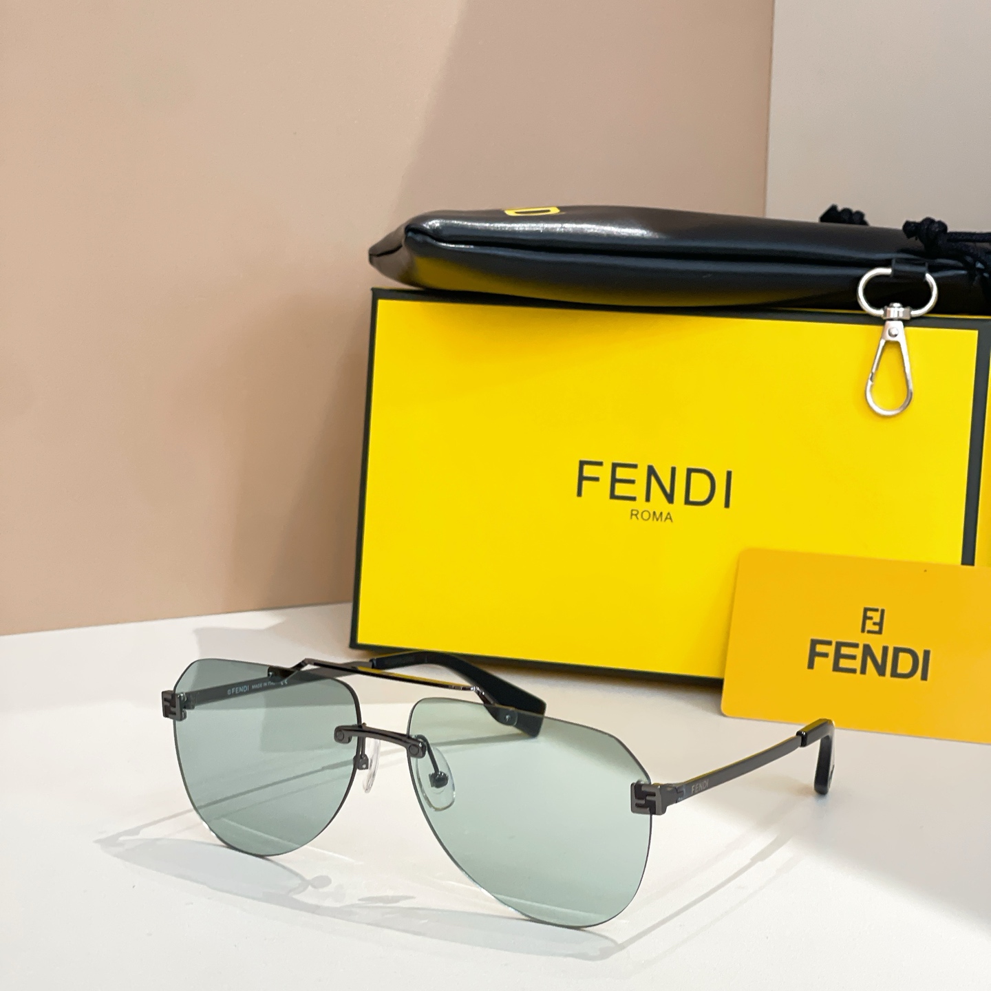 Fendi FE40115U Aviator Sunglasses | 63mm Lens, Stylish Shades 2 i1756109311443 5403 0 0