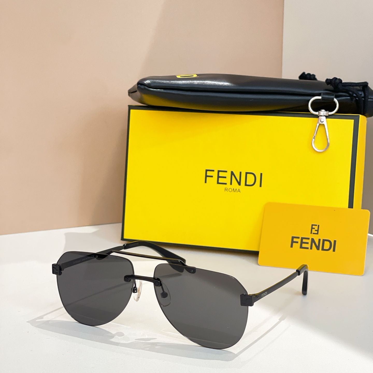 Fendi FE40115U Aviator Sunglasses | 63mm Lens, Stylish Shades 3 i1756109319508 2701 0 1