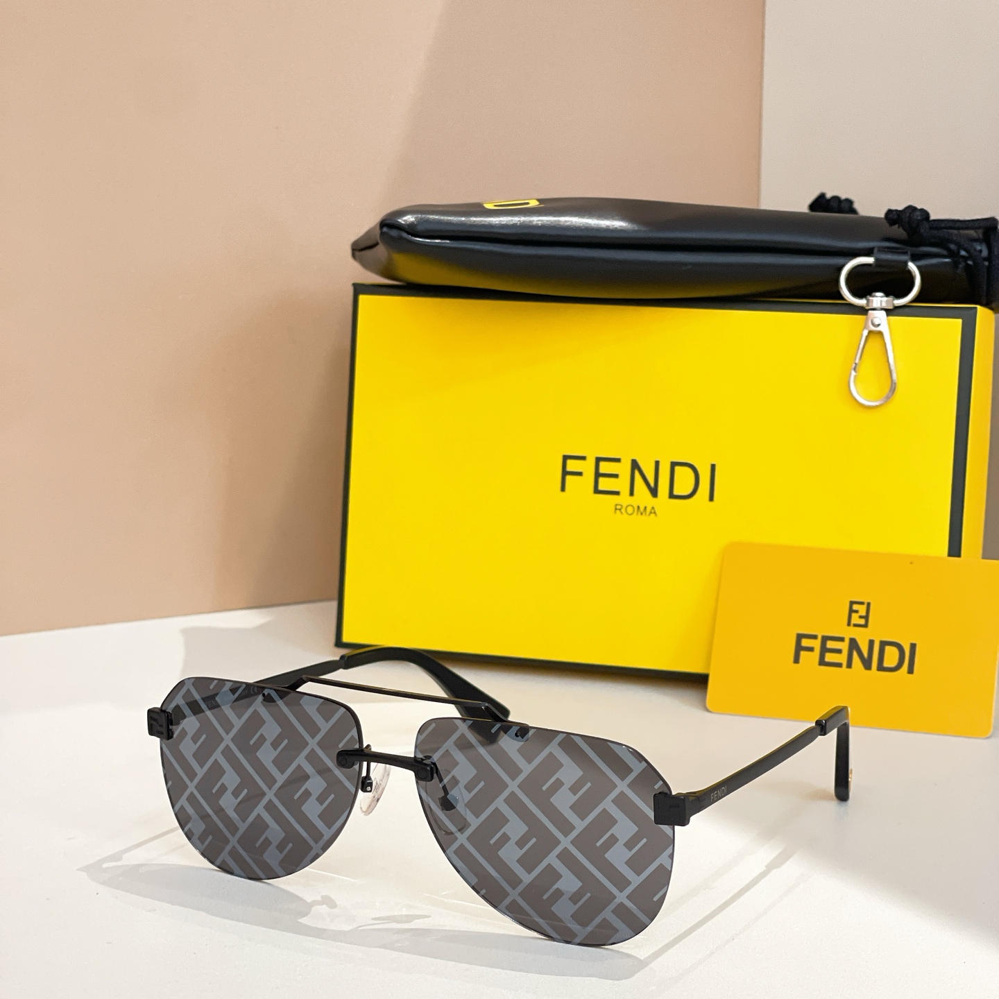 Fendi FE40115U Aviator Sunglasses | 63mm Lens, Stylish Shades 5 i1756109319521 7633 0 3