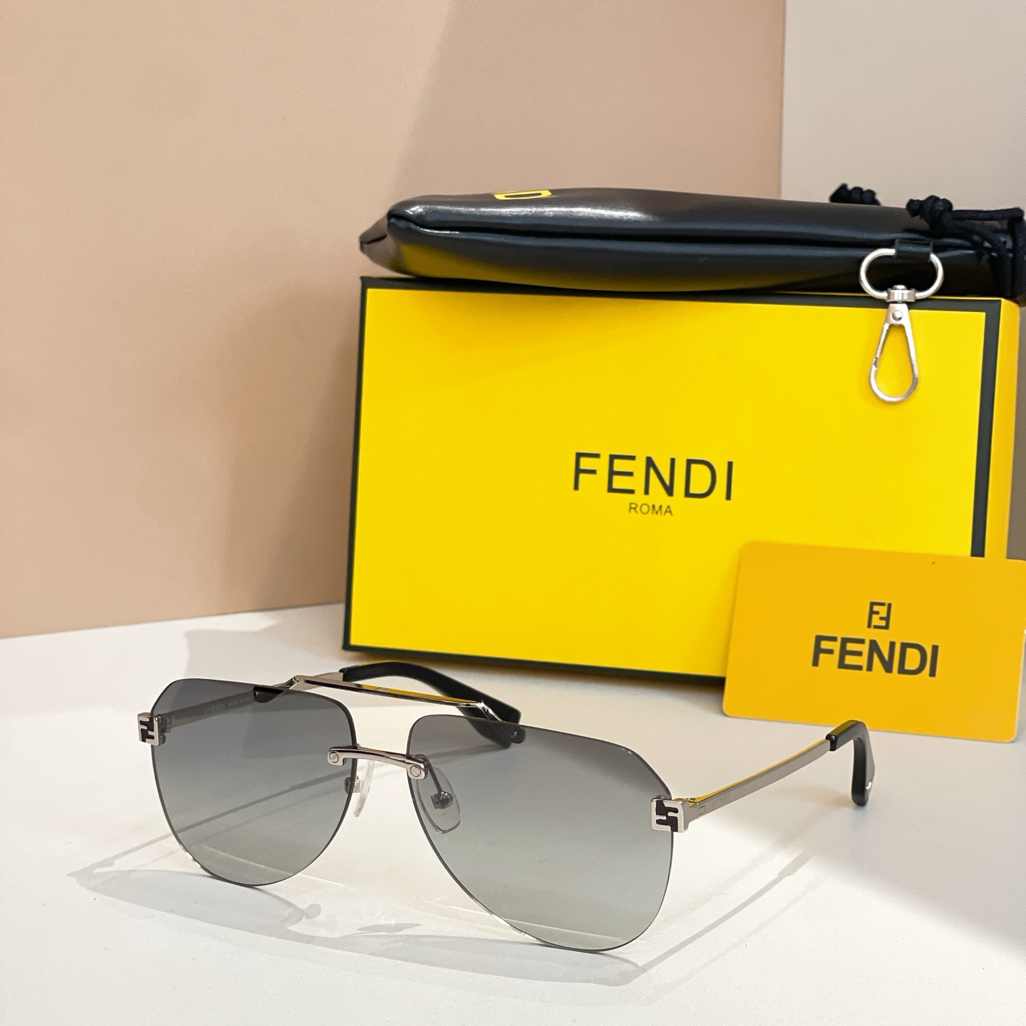 Fendi FE40115U Aviator Sunglasses | 63mm Lens, Stylish Shades 9 i1756109319525 7653 0 7