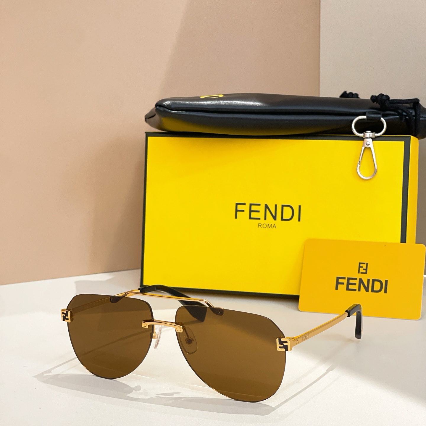 Fendi FE40115U Aviator Sunglasses | 63mm Lens, Stylish Shades 4 i1756109319529 4914 0 2