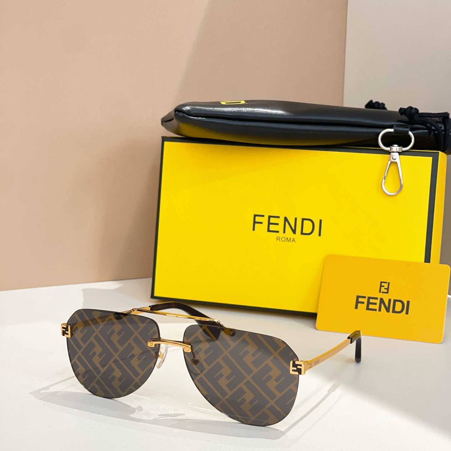 Fendi FE40115U Aviator Sunglasses | 63mm Lens, Stylish Shades 10 i1756109337732 993 0 8