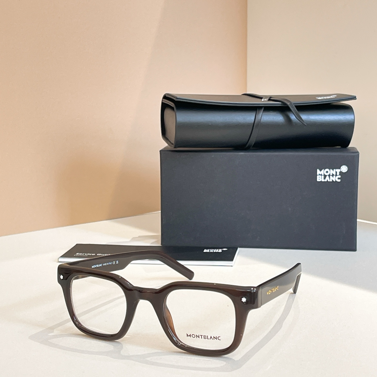 Montblanc Rectangular Black Frame Eyeglasses | Model MB0129O 3 i1756191205356 7533 0 1