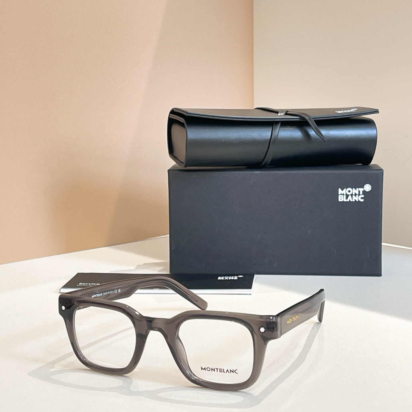 Montblanc Rectangular Black Frame Eyeglasses | Model MB0129O 7 i1756191210640 57 0 5
