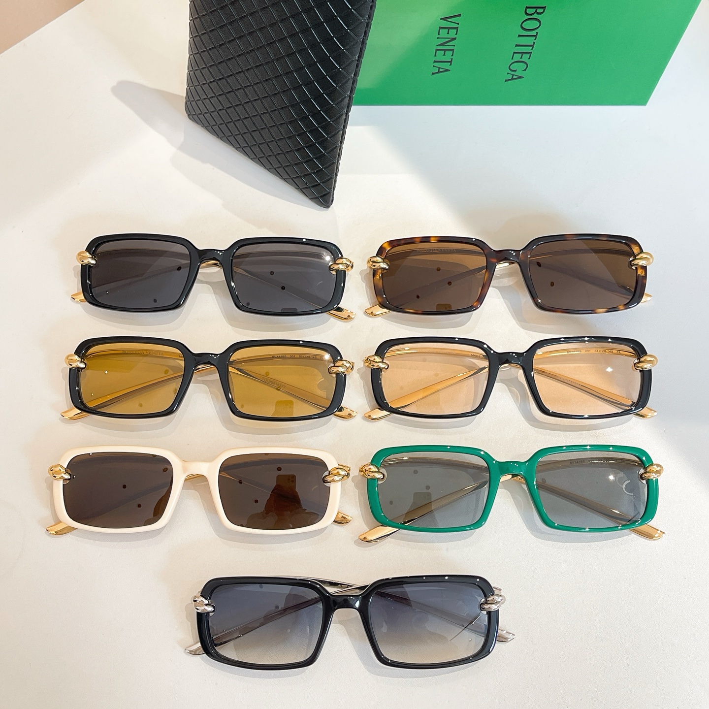 Bottega Veneta BV1419S Green Frame Sunglasses, Size 5320-145, Stylish Shades 9 i1756191824098 2223 0 8