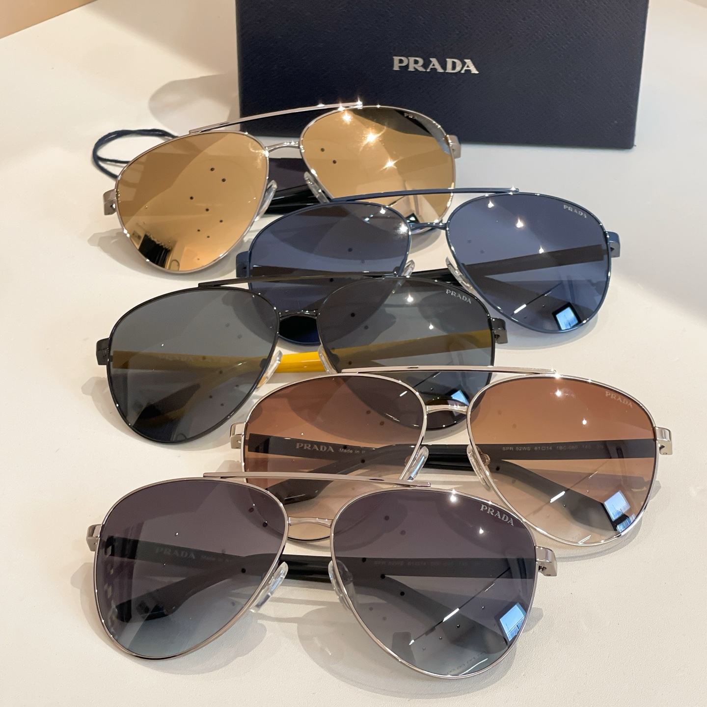 Prada SPR52WS Aviator Sunglasses, 61mm Lens, Stylish Shades for Women 9 i1756196870324 9493 0 8