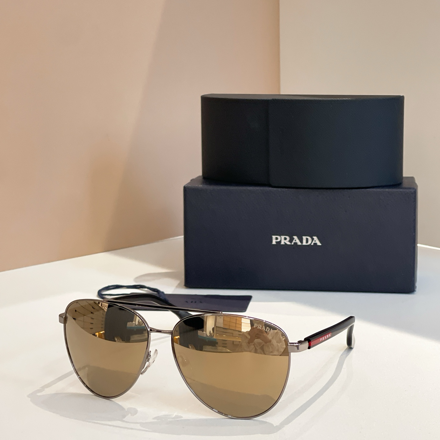 Prada SPR52WS Aviator Sunglasses, 61mm Lens, Stylish Shades for Women 4 i1756196877206 5031 0 3