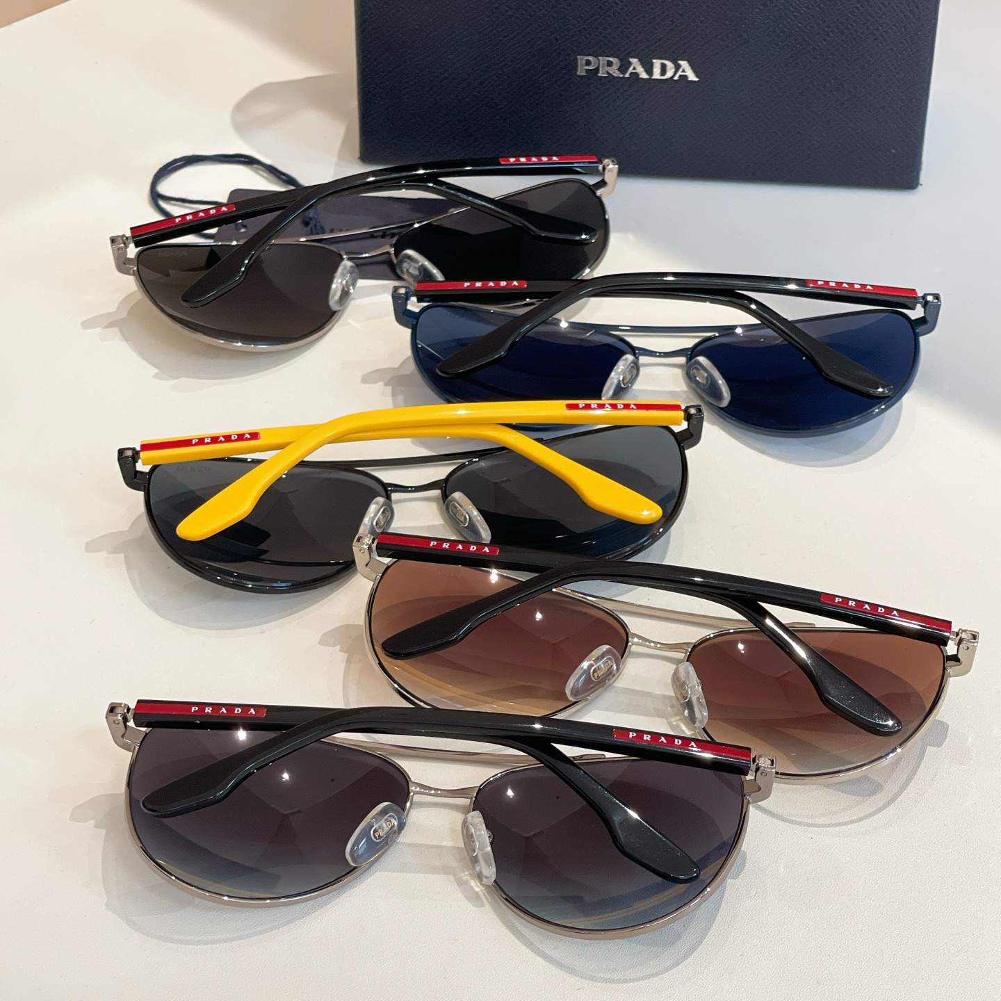 Prada SPR52WS Aviator Sunglasses, 61mm Lens, Stylish Shades for Women 8 i1756196877302 405 0 7