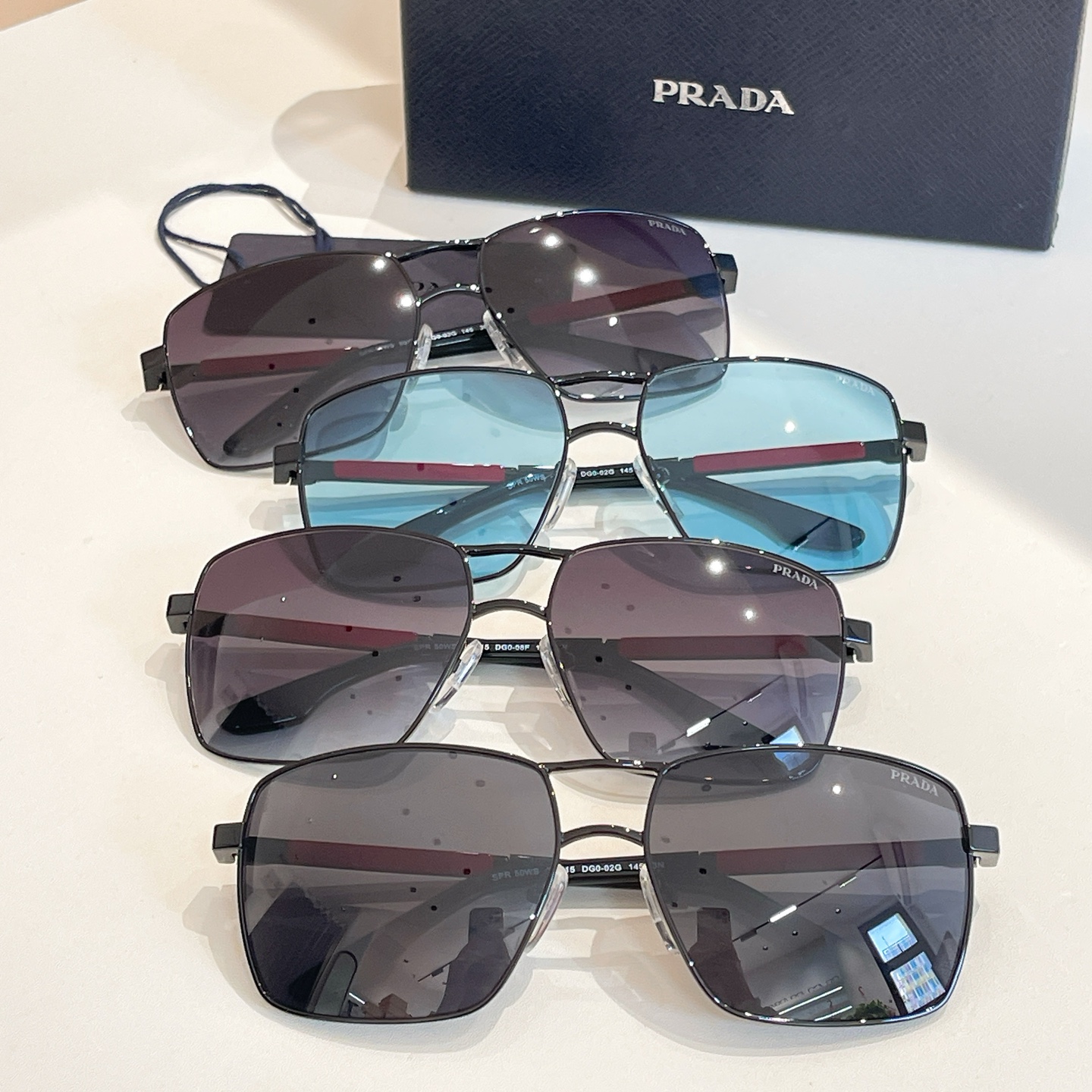 Prada SPR50W Square Sunglasses - Black Frame with Grey Gradient Lenses 9 i1756196975198 9274 0 7