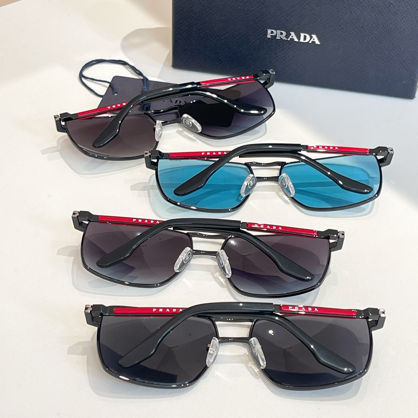 Prada SPR50W Square Sunglasses - Black Frame with Grey Gradient Lenses 10 i1756196996588 5779 0 8