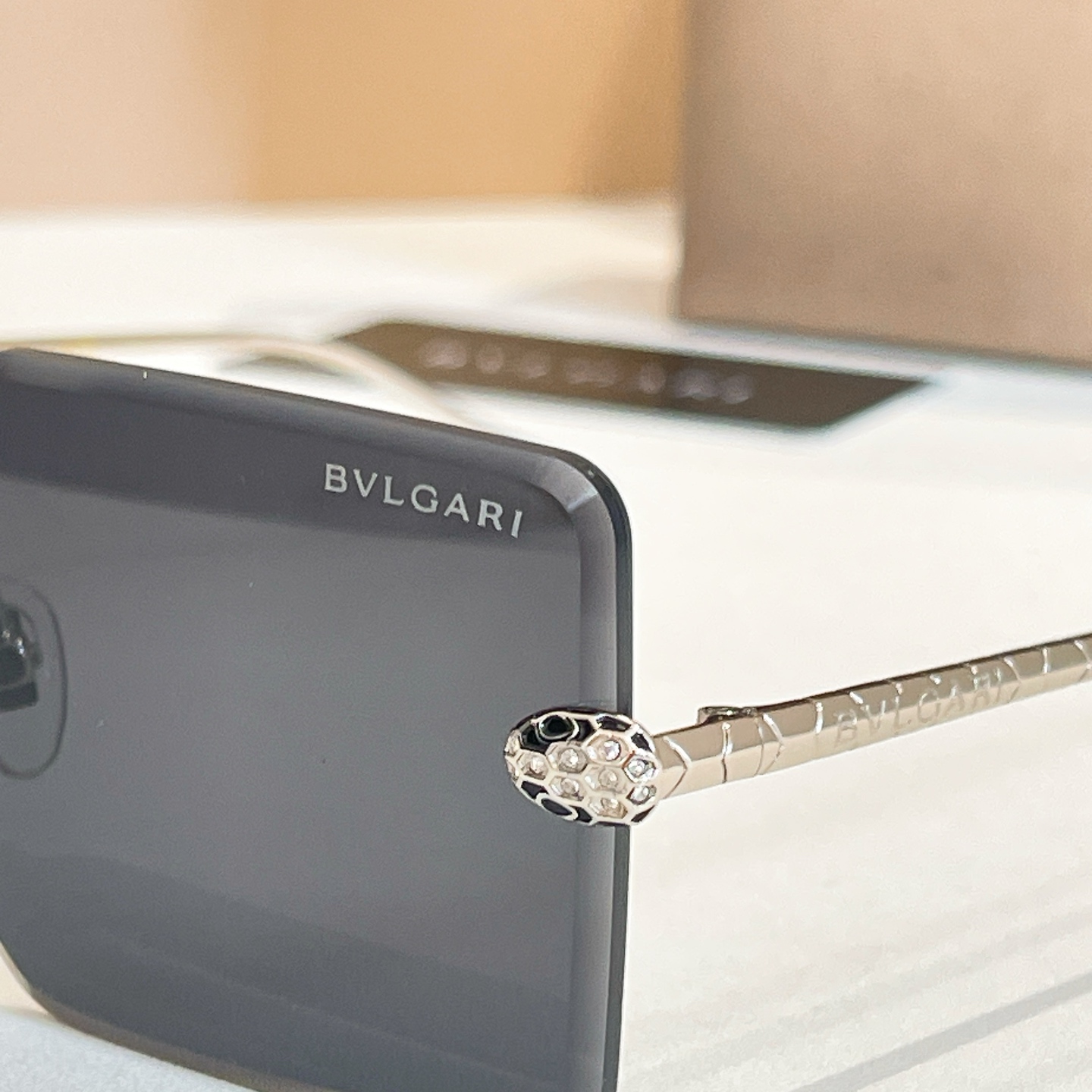 Bvlgari BV1428LU Rimless Sunglasses, Gray Lens, 60-16-136, Silver Frame 8 i1756279079172 9749 0 6