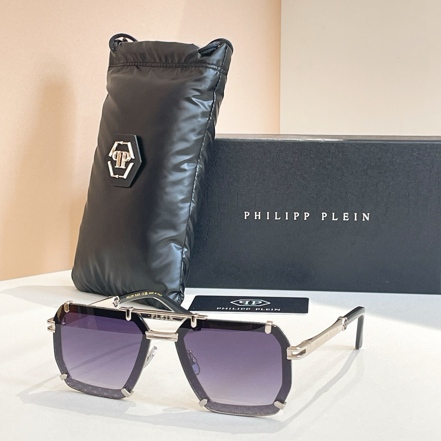 Philipp Plein SPP412 Sunglasses - Gold & Black Frame with Green Lens 7 i1756279321581 5625 0 6