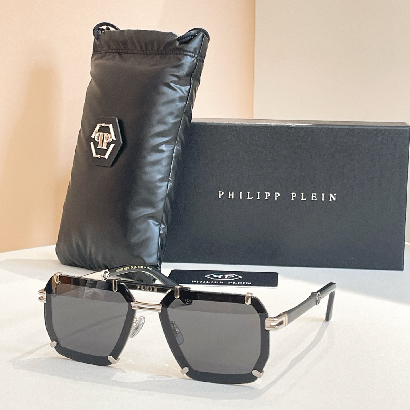 Philipp Plein SPP412 Sunglasses - Gold & Black Frame with Green Lens 6 i1756279325890 5087 0 5