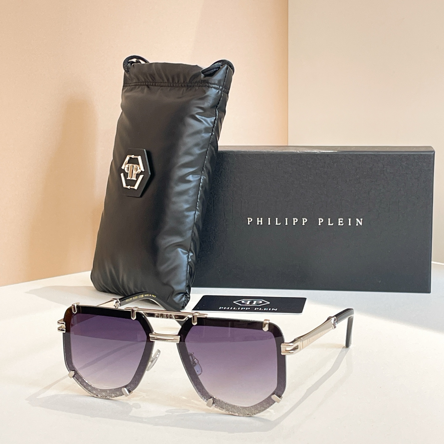 Philipp Plein SPP412 Black Sunglasses | 61mm Lens, Designer Shades 7 i1756279453377 8468 0 6