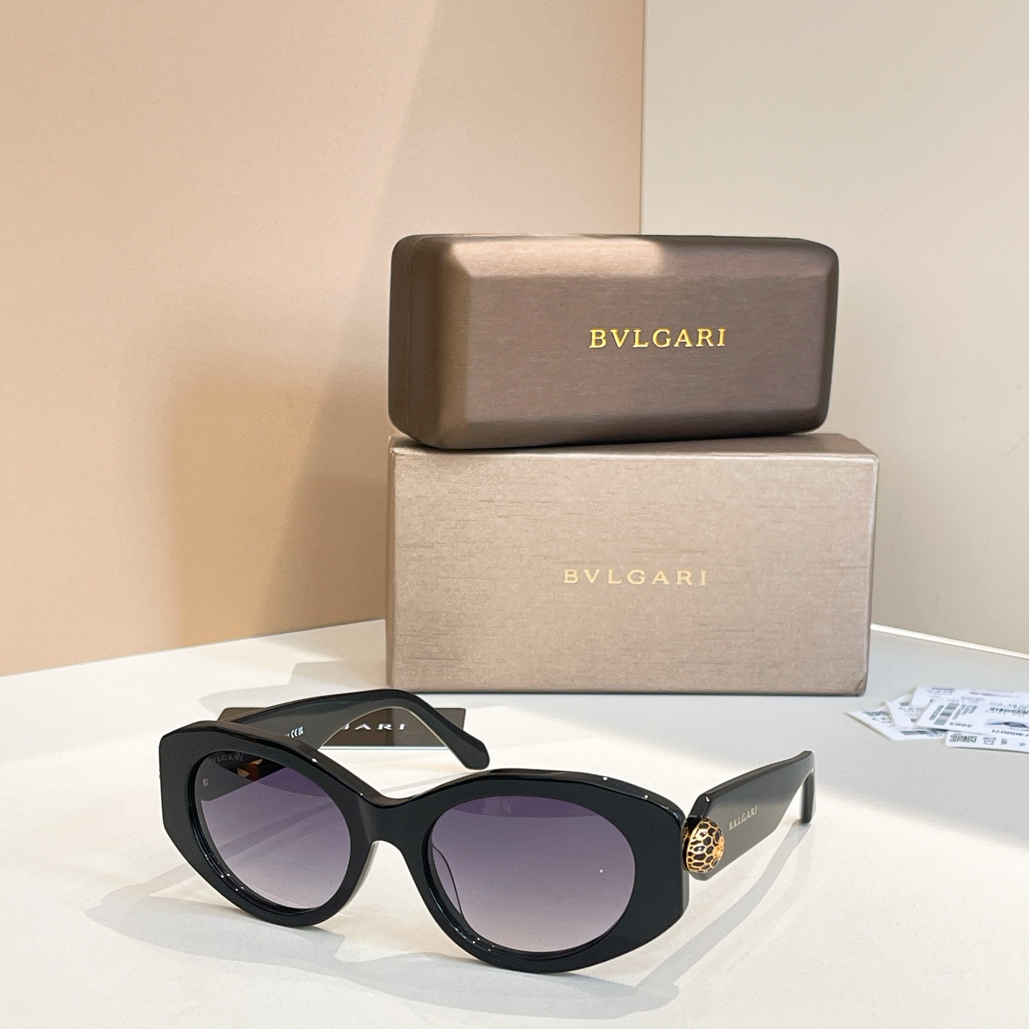 BVLGARI Sunglasses Acetate Cat Eye Gradient Lenses
