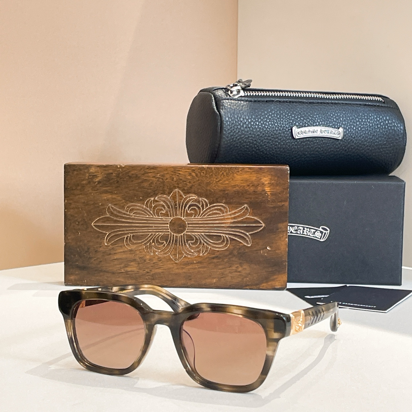 Chrome Hearts Acetate Square Sunglasses