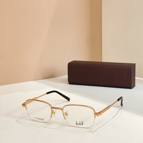 Dunhill DU0063OA Gold Titanium Rectangular Half-Rim Optical Frames 57mm 1 Dunhill DU0063OA Gold Titanium Rectangular Half-Rim Optical Frames 57mm