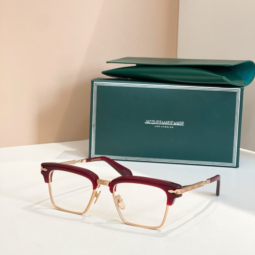 Jacques Marie Mage ALIN Burgundy & Gold Glasses - Size 52-19 with Case 1 Jacques Marie Mage ALIN Burgundy & Gold Glasses - Size 52-19 with Case