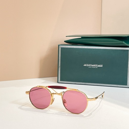 Jacques Marie Mage Dasan Sunglasses - Gold Frame with Pink Lenses 1 Jacques Marie Mage Dasan Sunglasses - Gold Frame with Pink Lenses