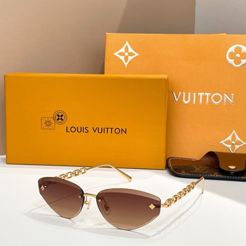 Louis Vuitton Z3015U Rimless Sunglasses with Chain Detail - Brown Gradient 1 Louis Vuitton Z3015U Rimless Sunglasses with Chain Detail - Brown Gradient