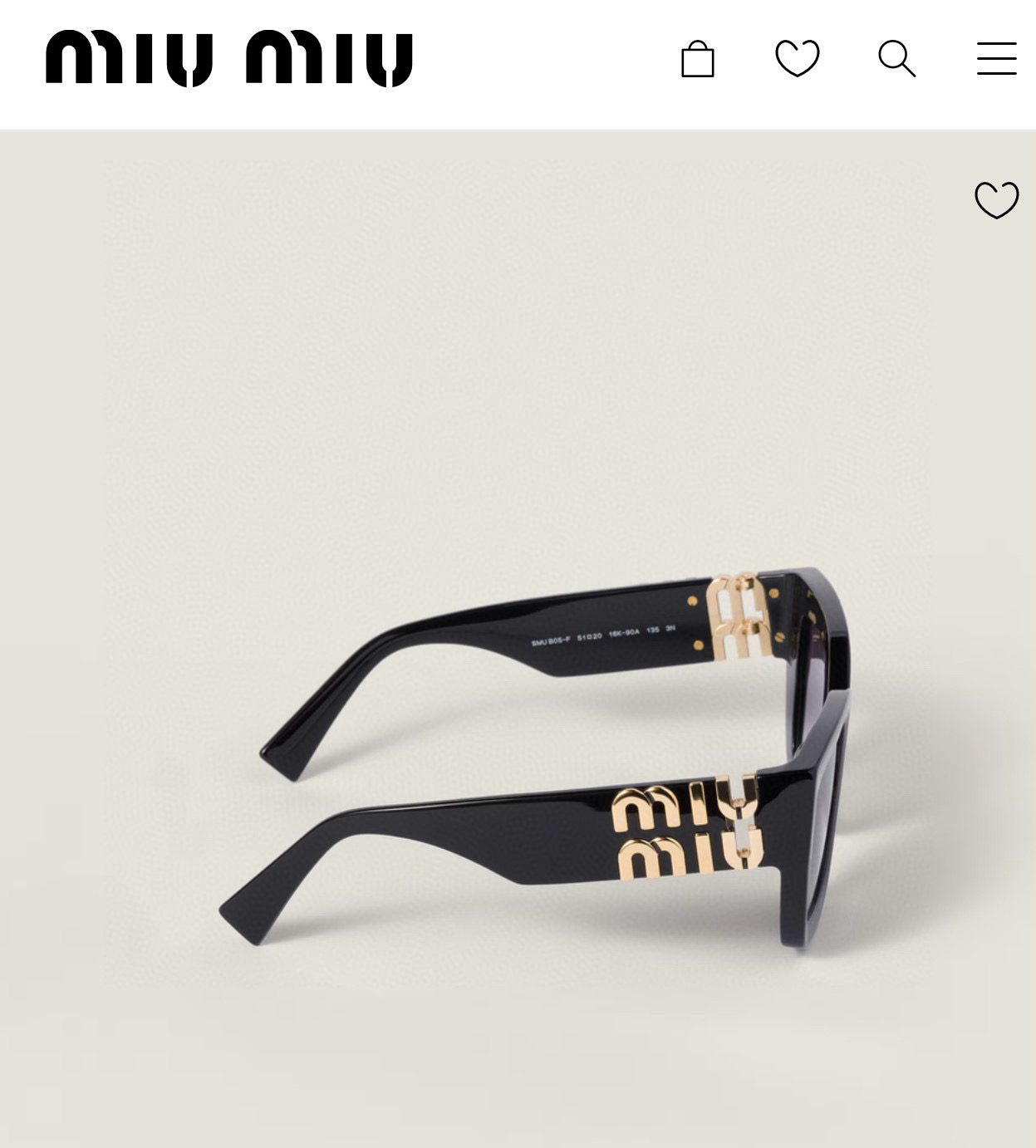 MIU MI*🎀🎀🎀 MODEL: SMU B05-F 🎀🎀🎀SIZE：51口20-135🎀🎀🎀