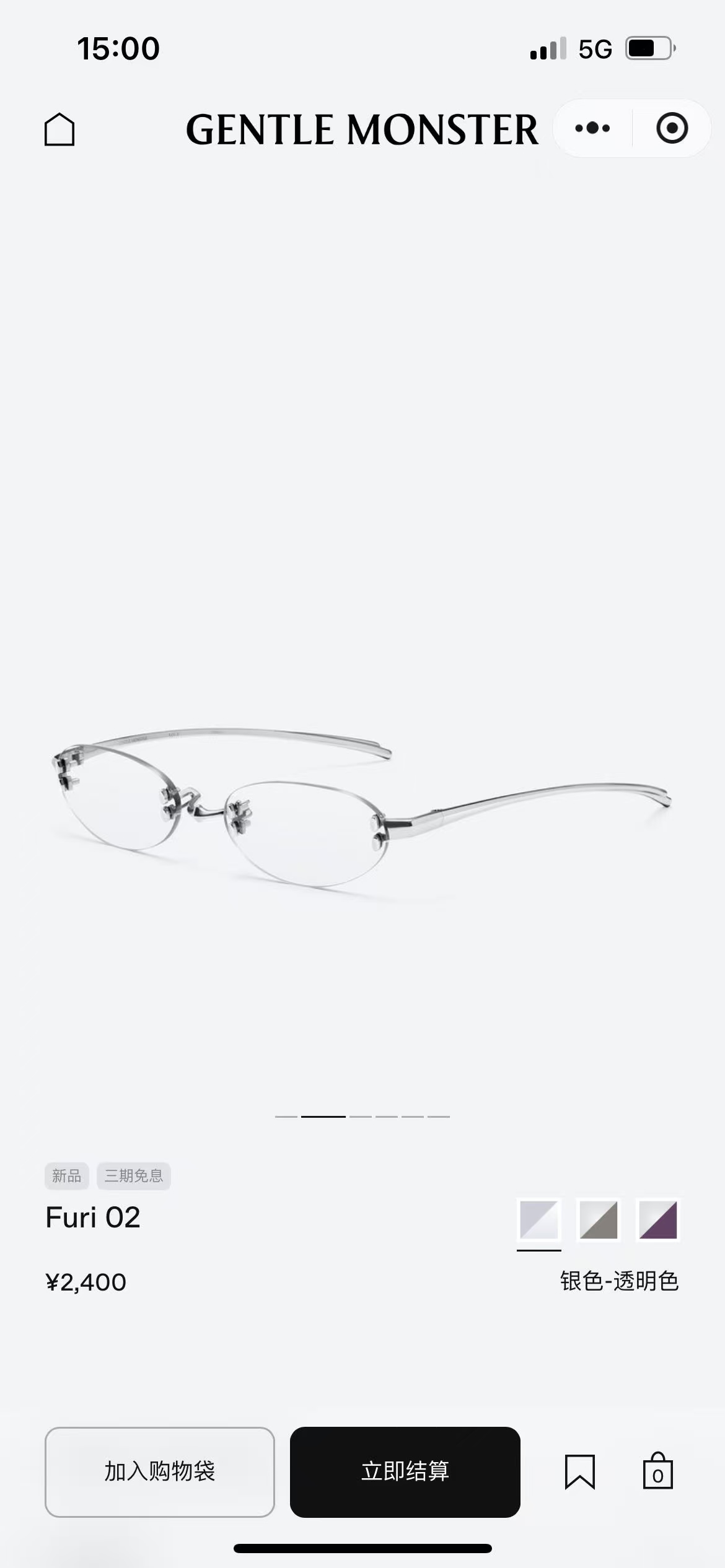 GENTLE MONSTE*🐼🐼🐼MODEL：FURI 🐼🐼🐼SIZE：57口19-135🐼🐼🐼钛～