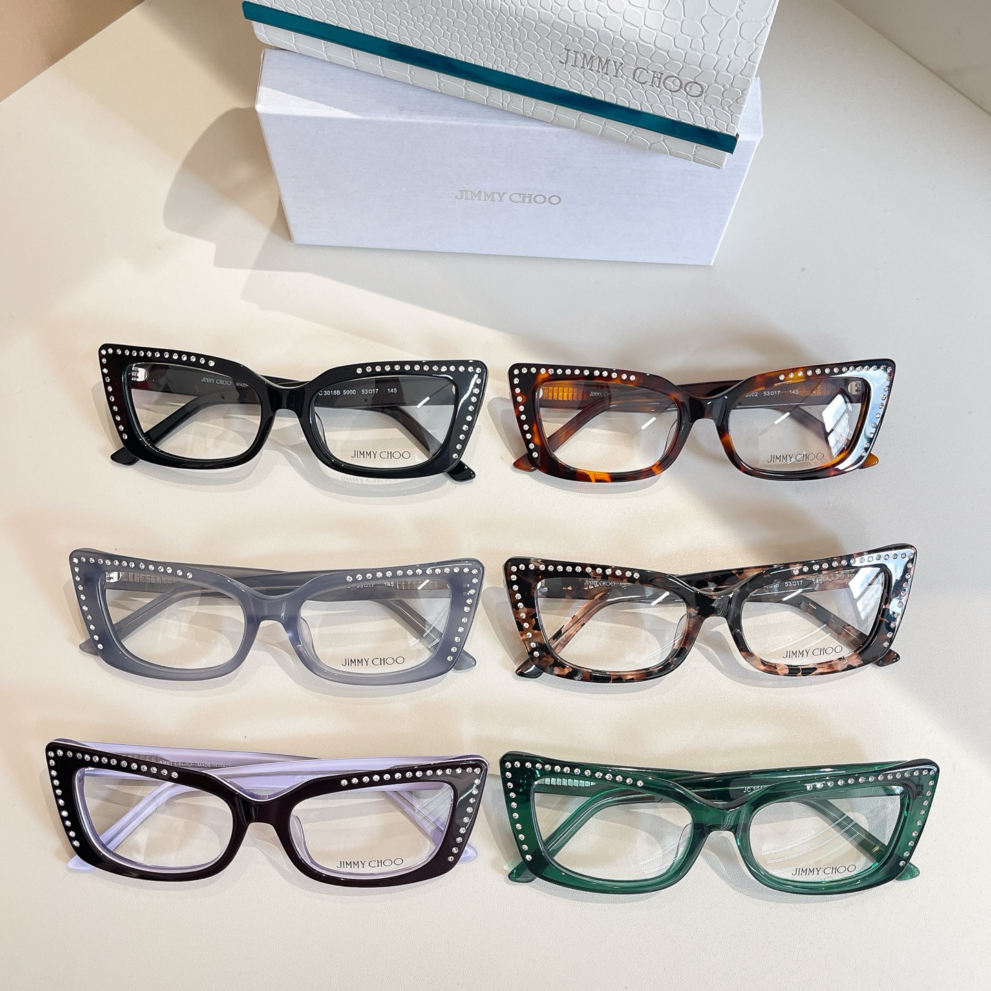 JIMMY CHOO✨✨✨MODEL：JC 3018B✨✨SIZE：53口17-145✨✨✨