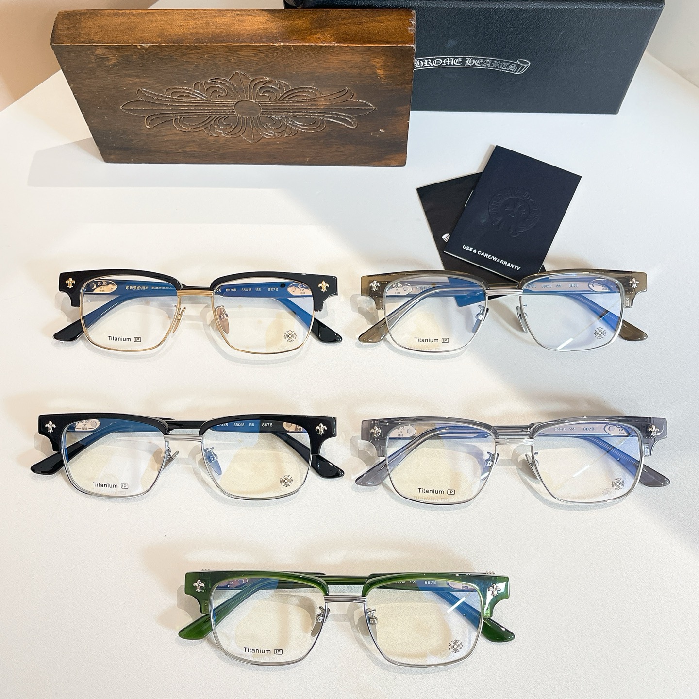 CHROME HEART*⚜️⚜️⚜️MODEL:8878⚜️⚜️⚜️SIZE: 55口18-155⚜️