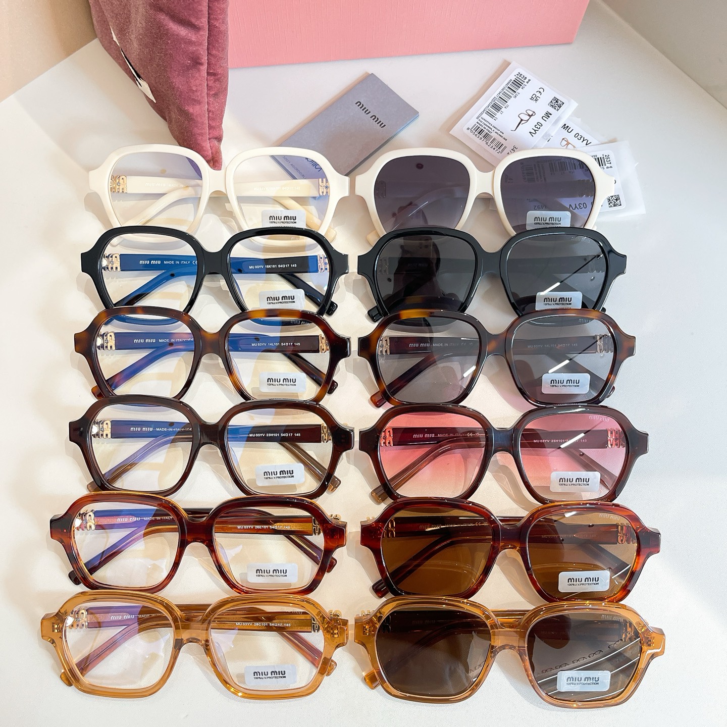 MIU MI*🎀🎀🎀MODEL:MU 03YV🎀🎀🎀SIZE：54口17-145🎀🎀🎀